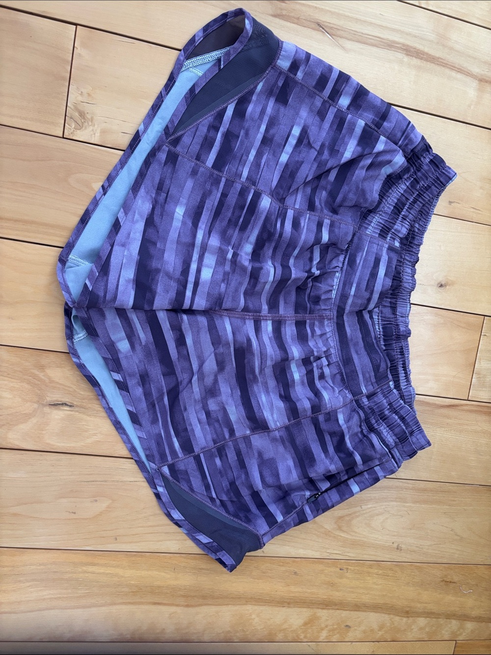 lululemon athletica Purple Striped Women's Athletic Shorts